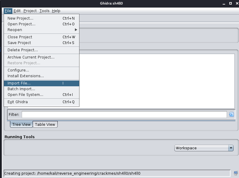 Importing the binary