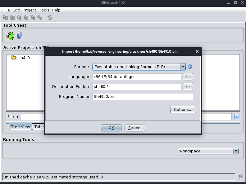 Importing the binary continued