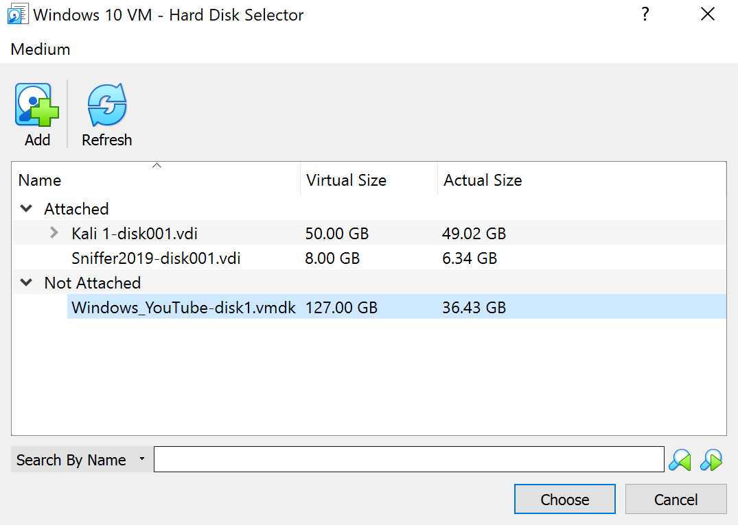 Added VMDK file as a medium