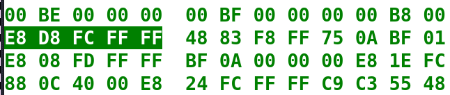 Bytes responsible for ptrace function call