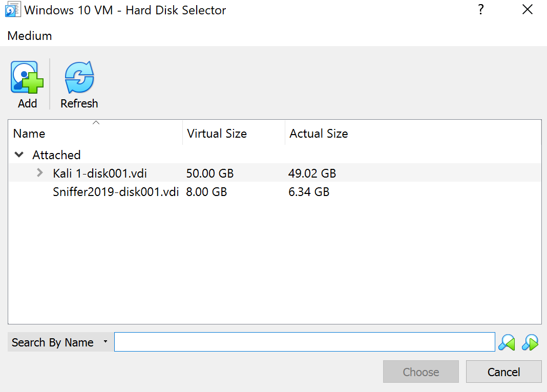 Hard Disk Selector Menu