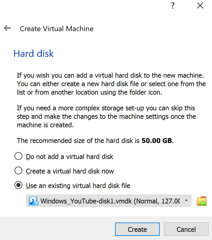 Updated hard disk selector