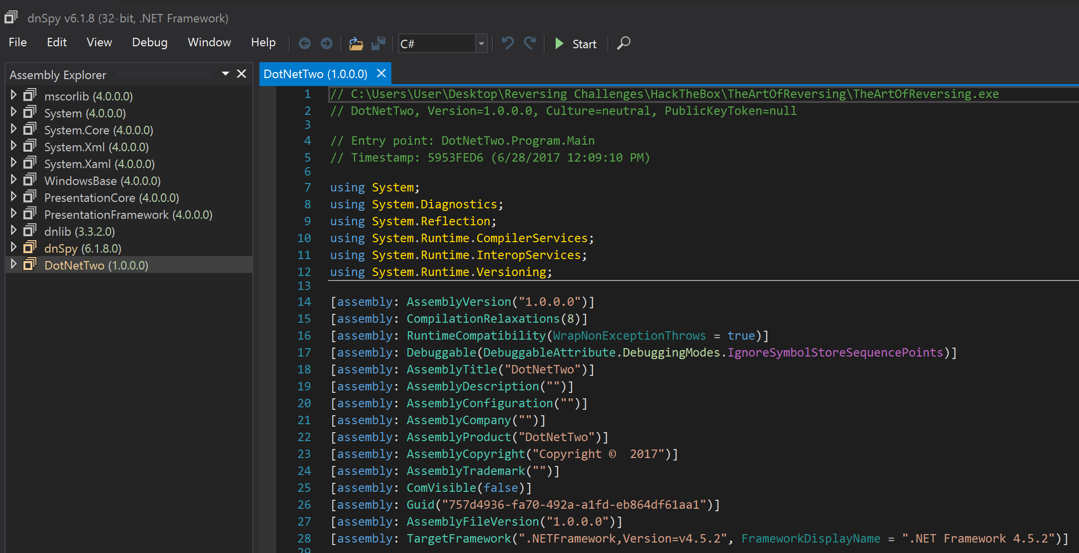 Reverse Engineering Challenge - The Art of Reversing