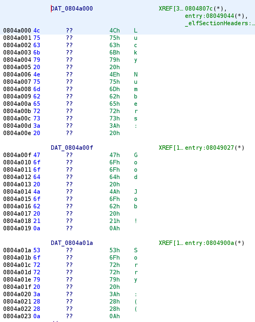 Data section