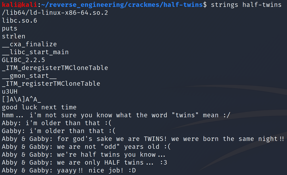 Reverse Engineering Challenge - Half-Twins Walkthrough